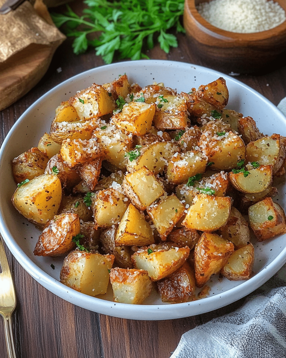 Air Fryer Garlic Parmesan Potatoes