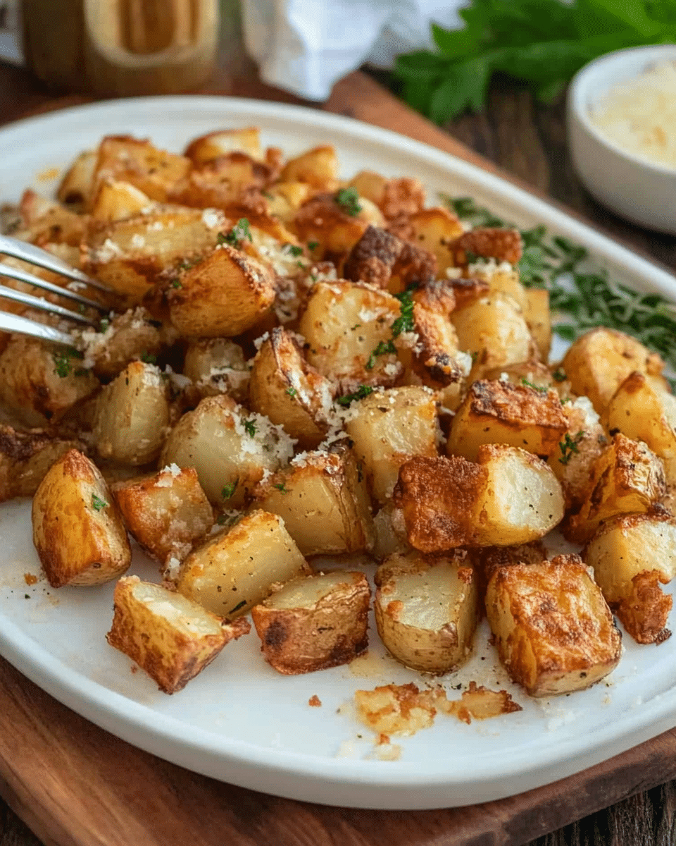 Air Fryer Garlic Parmesan Potatoes