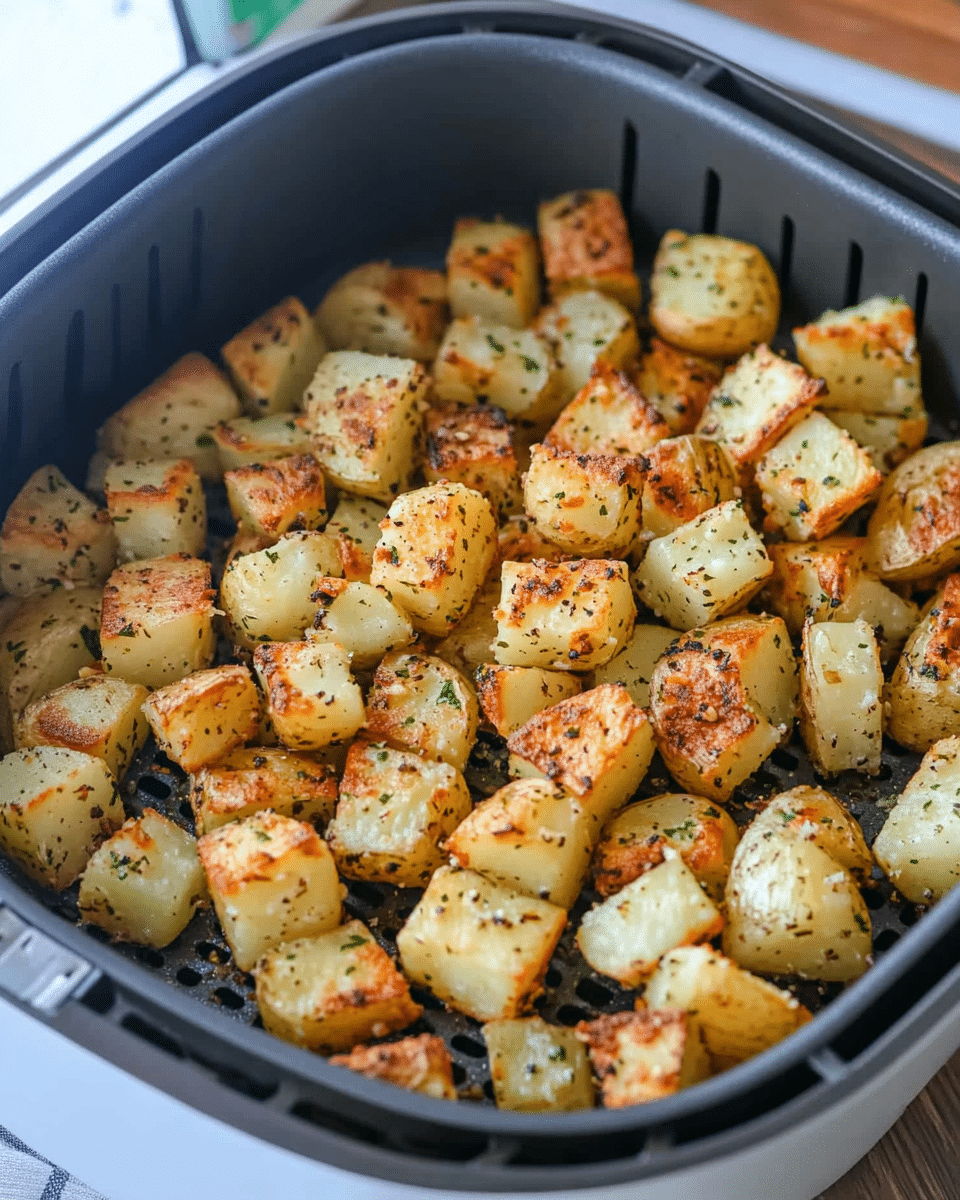 Air Fryer Garlic Parmesan Potatoes