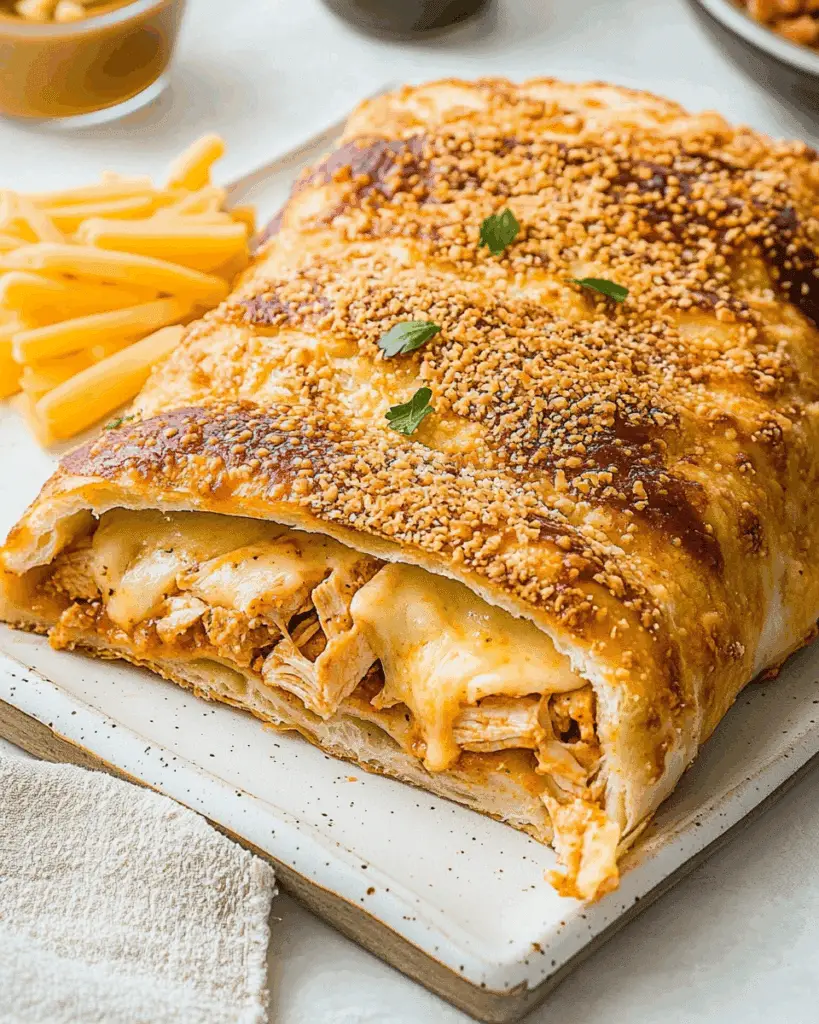 BBQ Chicken Cheese Stromboli