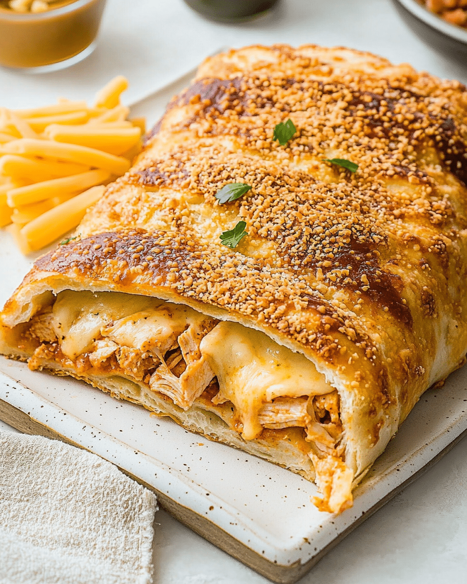 BBQ Chicken Cheese Stromboli