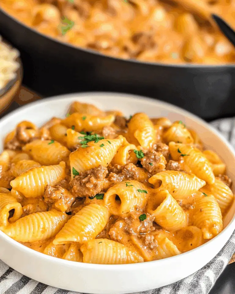 Creamy Beef and Shells