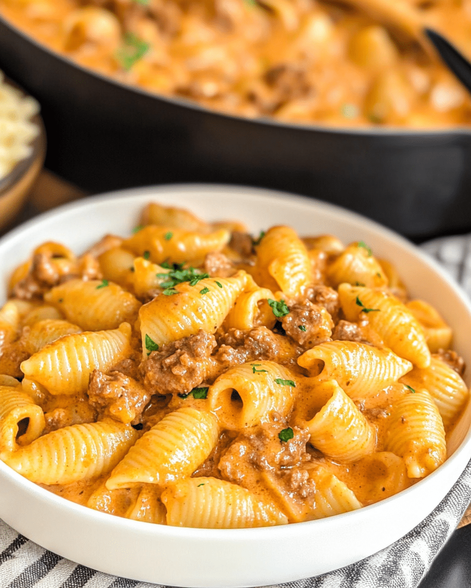 Creamy Beef and Shells