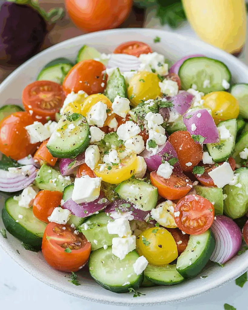 Cucumber Tomato Avocado Salad