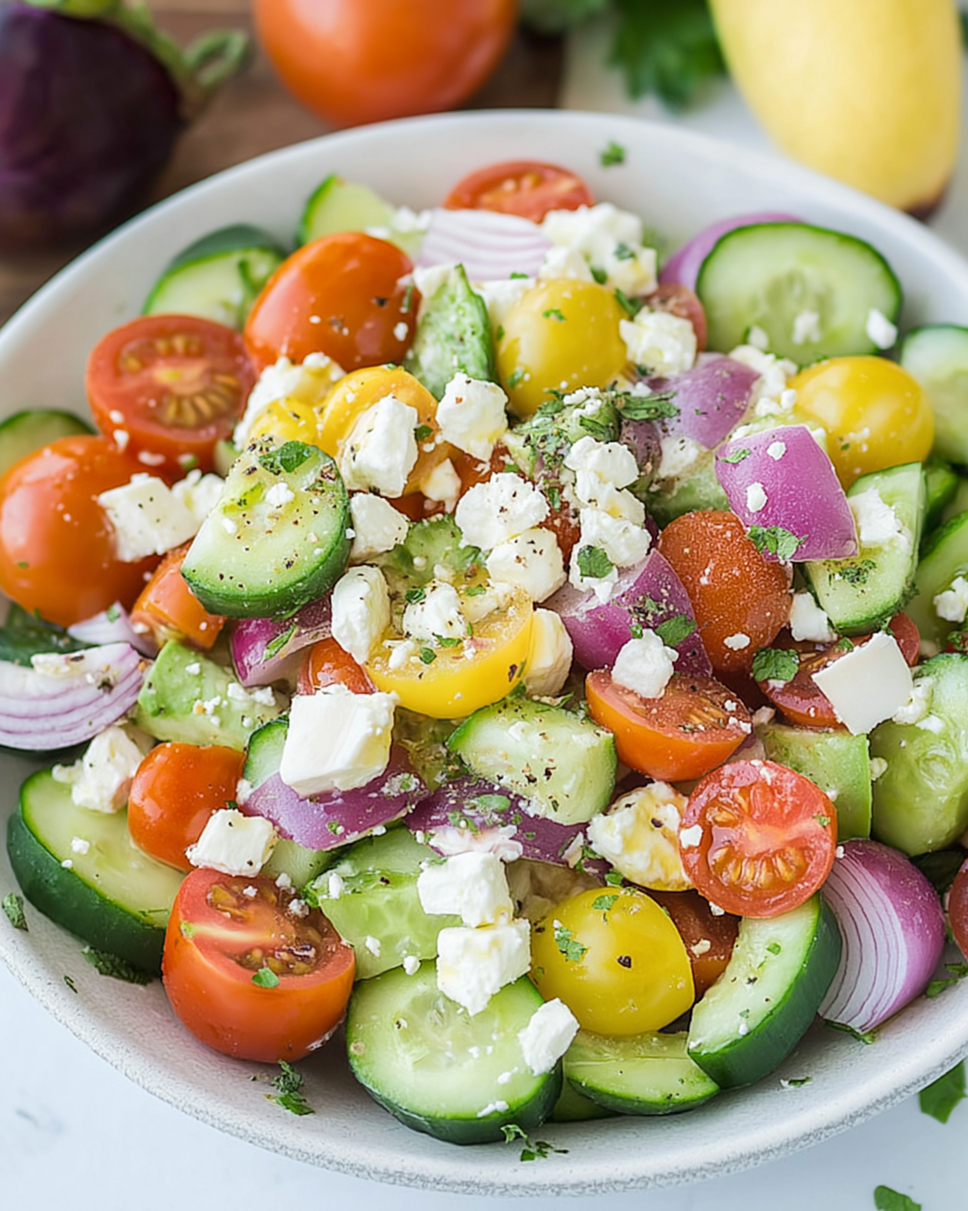 Cucumber Tomato Avocado Salad