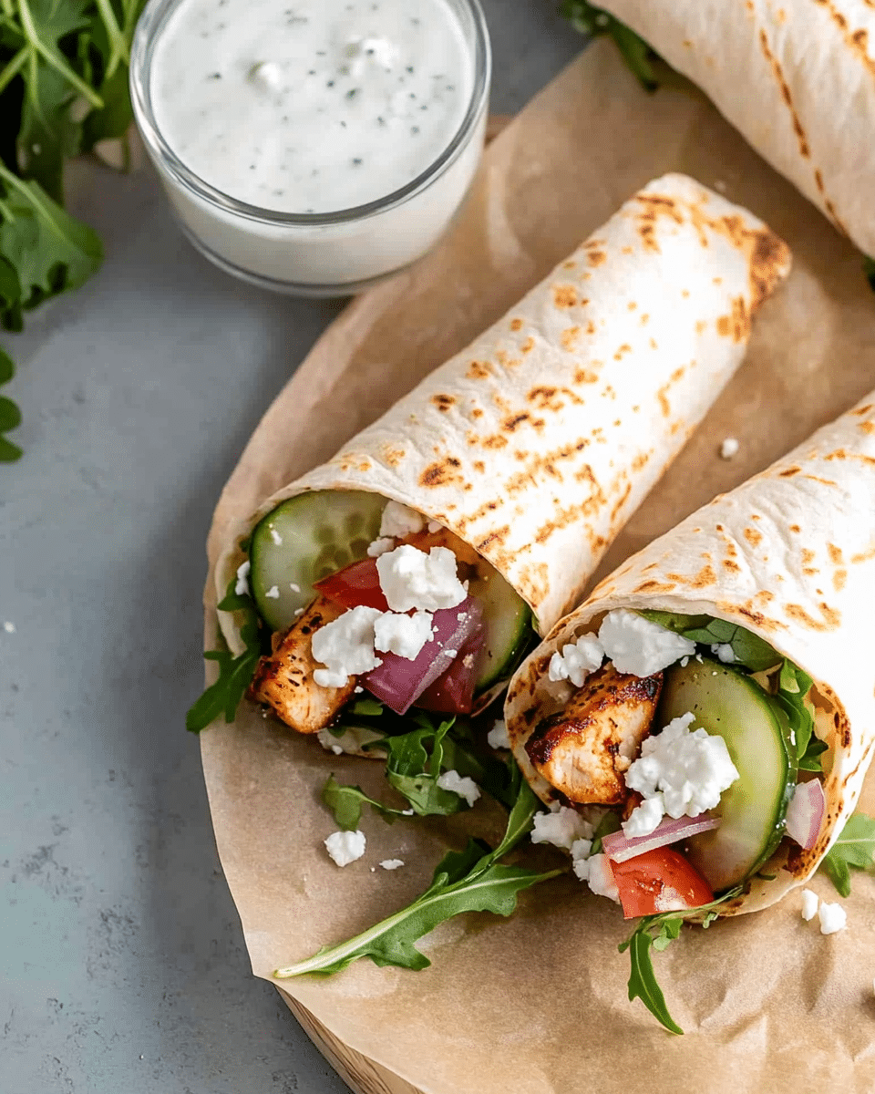 Grilled Chicken Pita Wraps