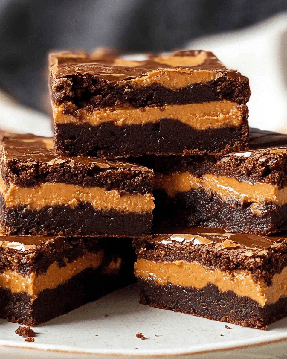 Peanut Butter Stuffed Brownies