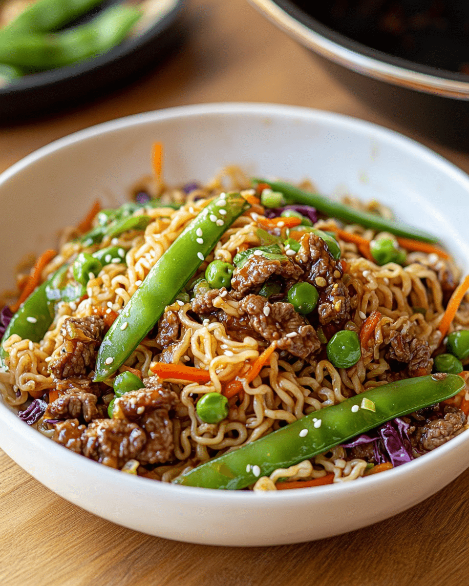 Beef and Ramen Noodle Stir Fry