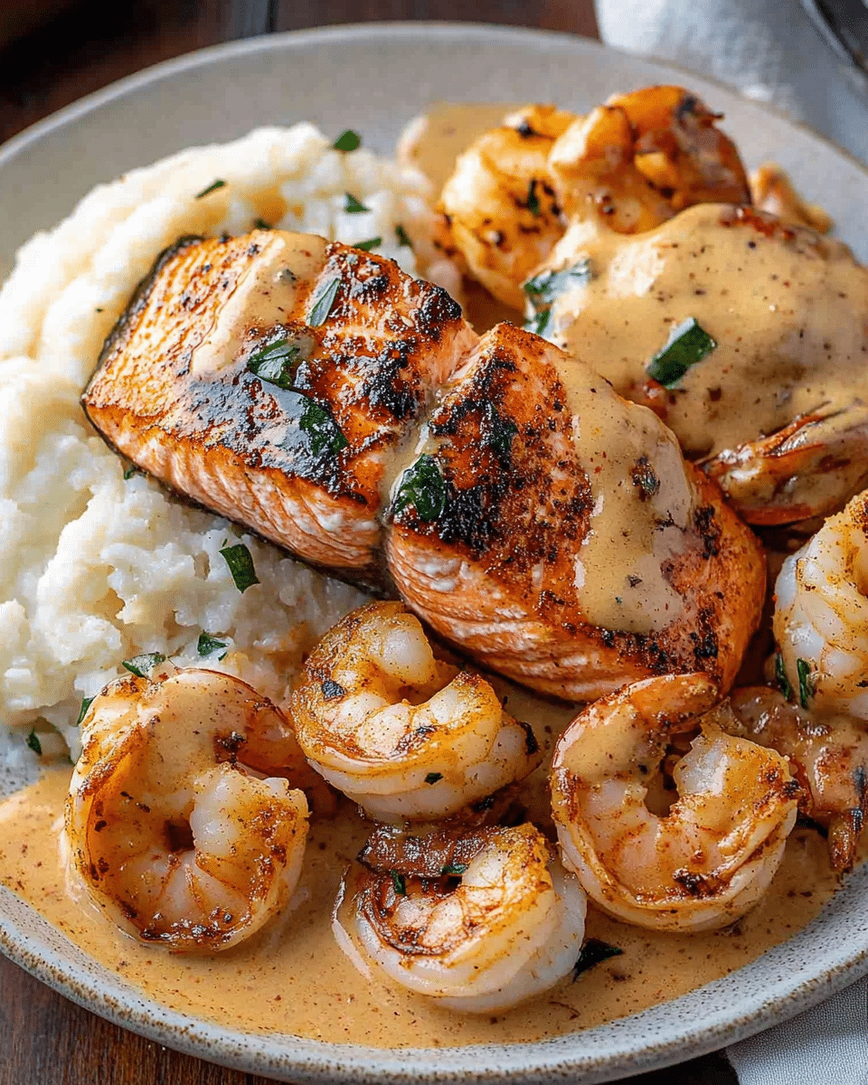 Cajun Salmon and Shrimp