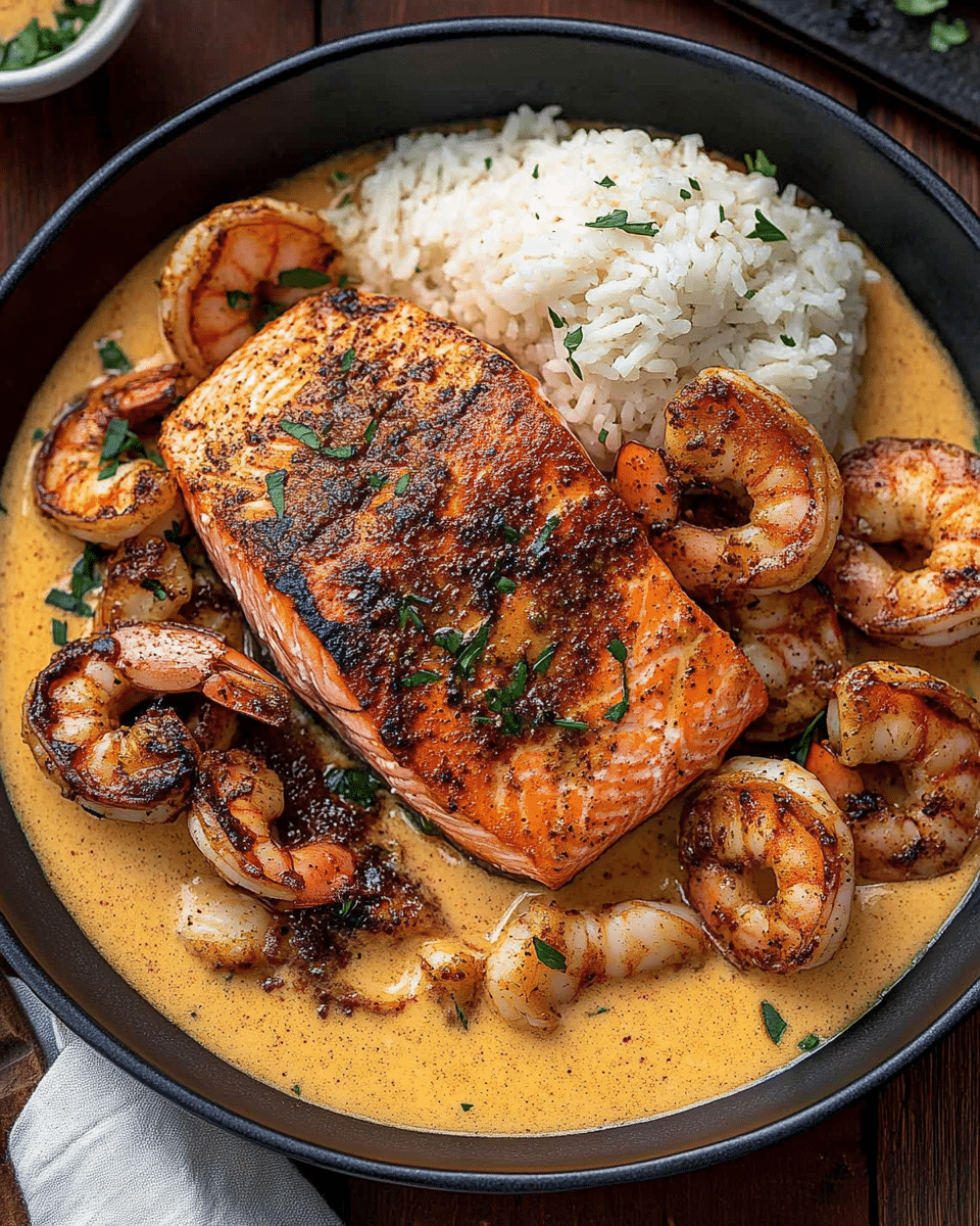 Cajun Salmon and Shrimp