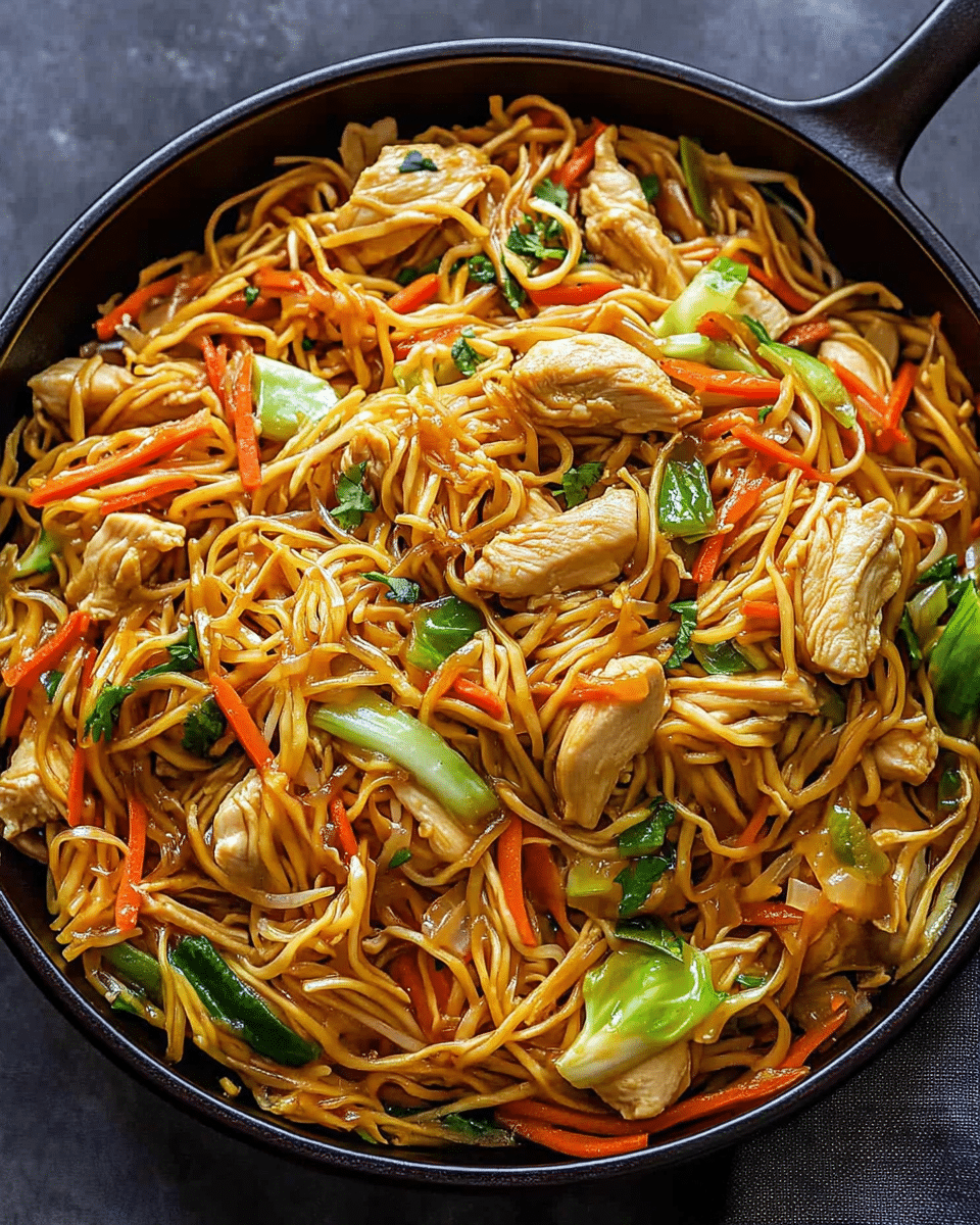 Chicken Chow Mein with the Best Chow Mein Sauce