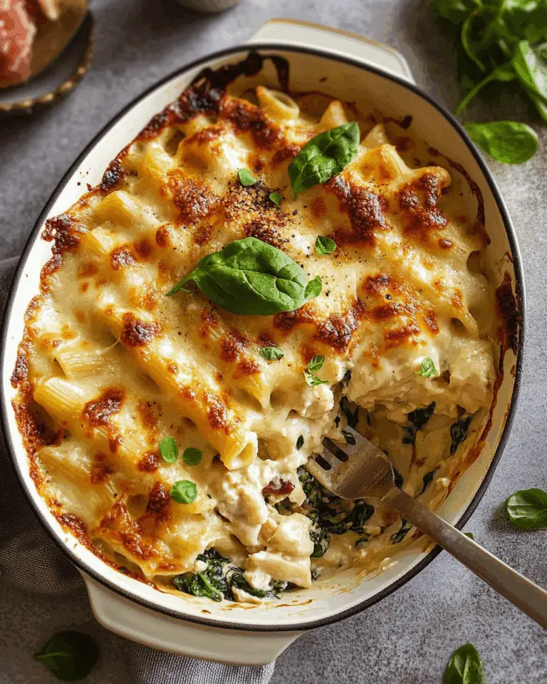 Chicken Spinach Pasta Bake