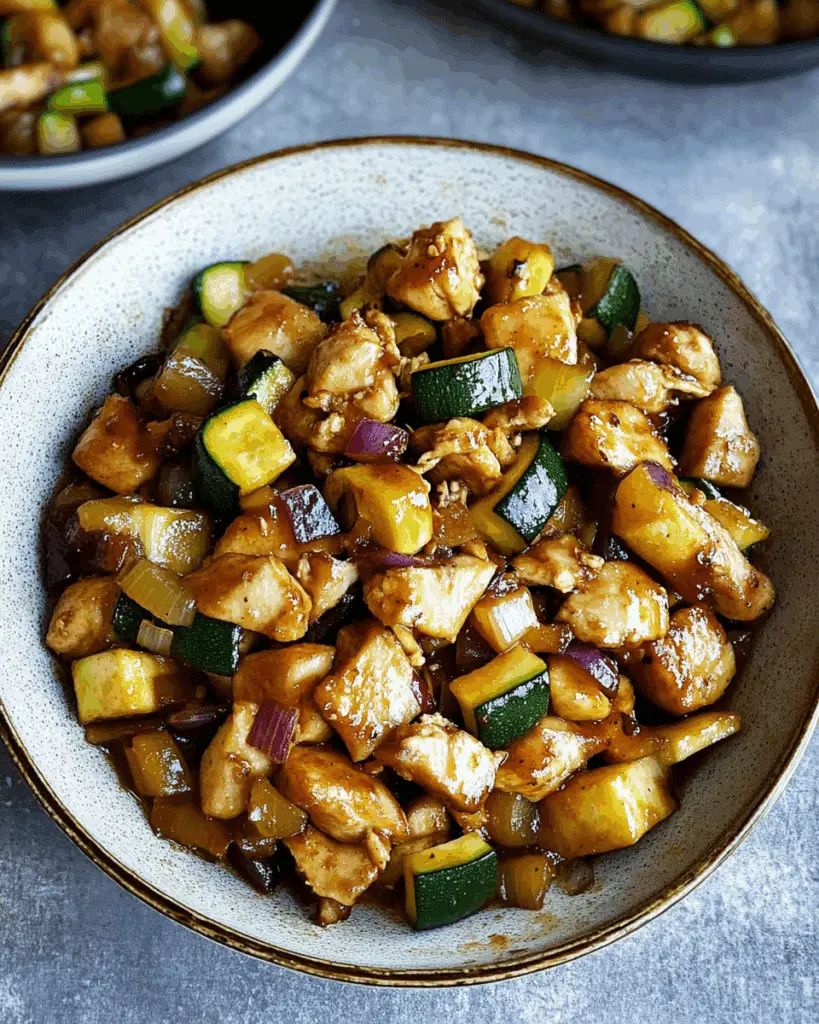 Chicken and Zucchini Stir Fry