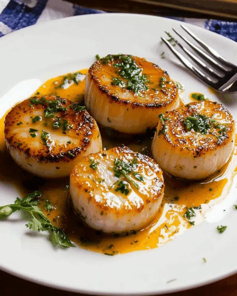Cilantro Lime Butter Scallops
