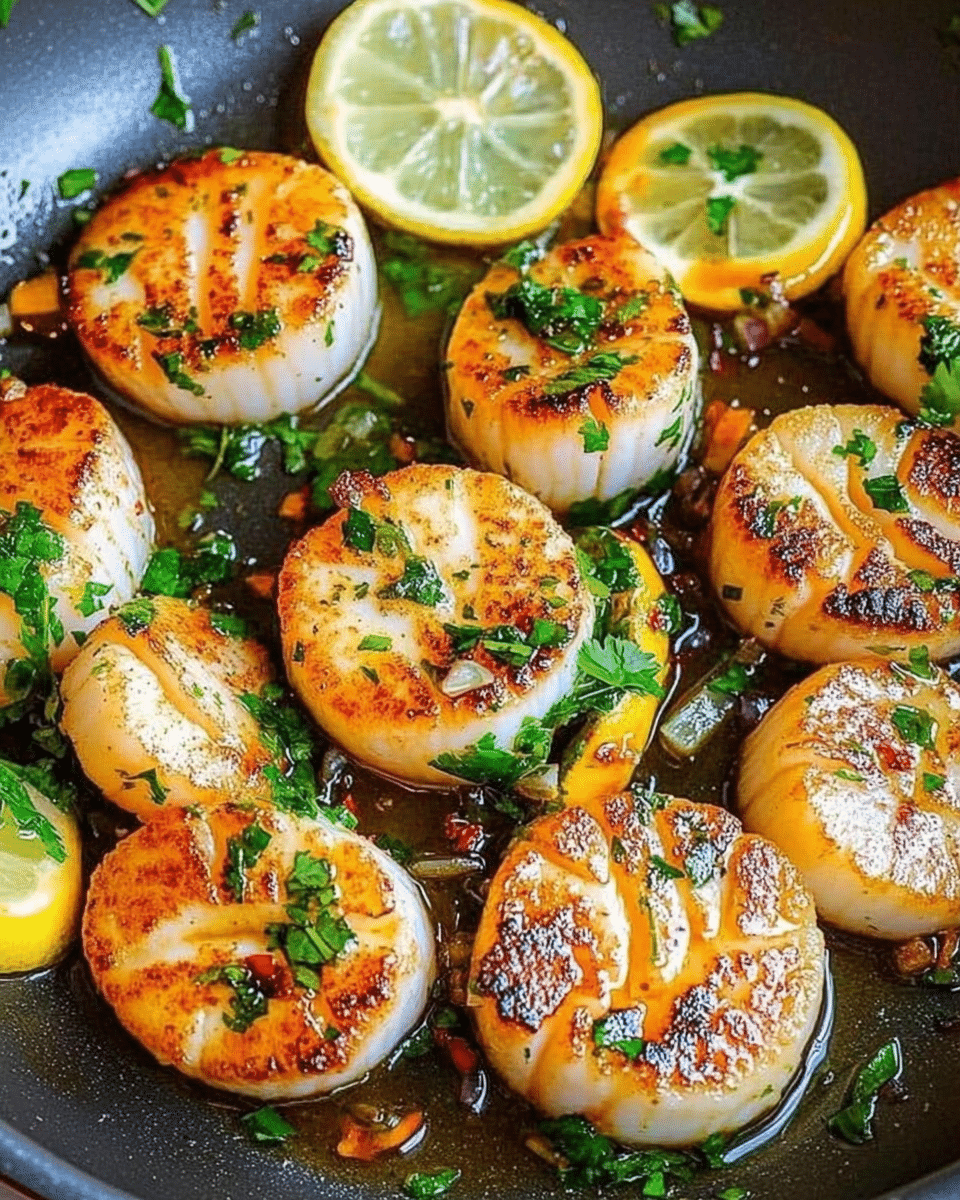 Cilantro Lime Butter Scallops