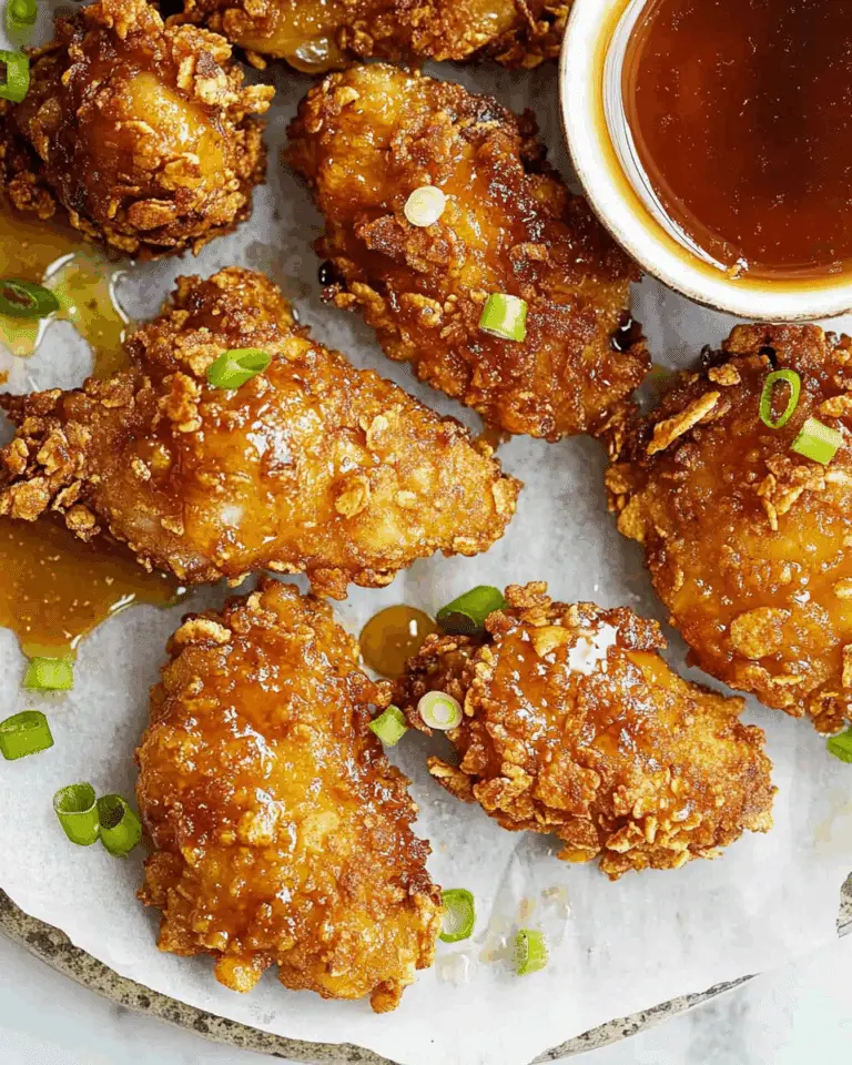 Baked Cornflake Chicken Tenders with Hot Honey