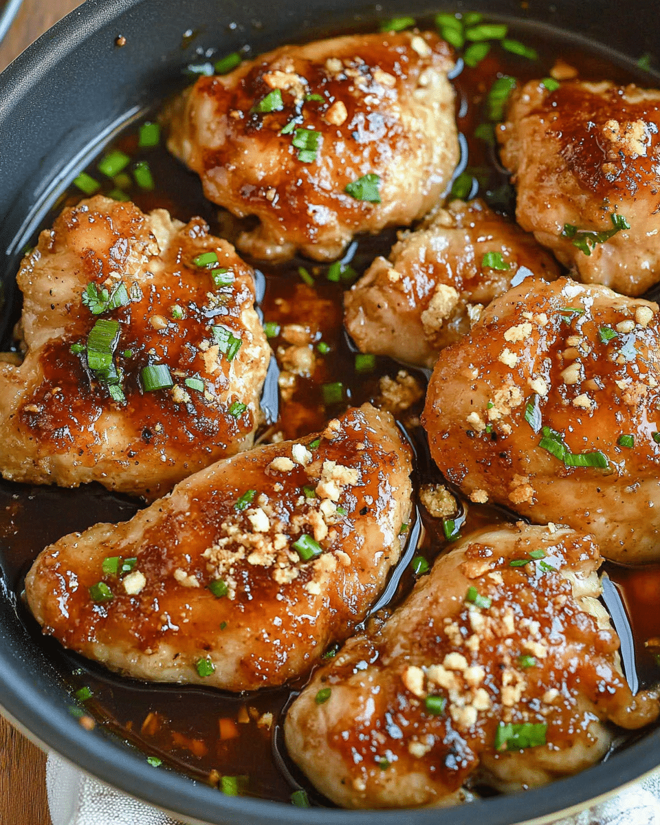Crispy Soy Garlic Chicken Thighs