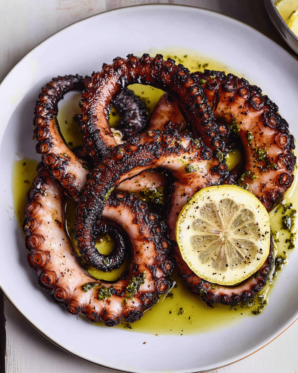 Grilled Octopus with Lemon & Oregano