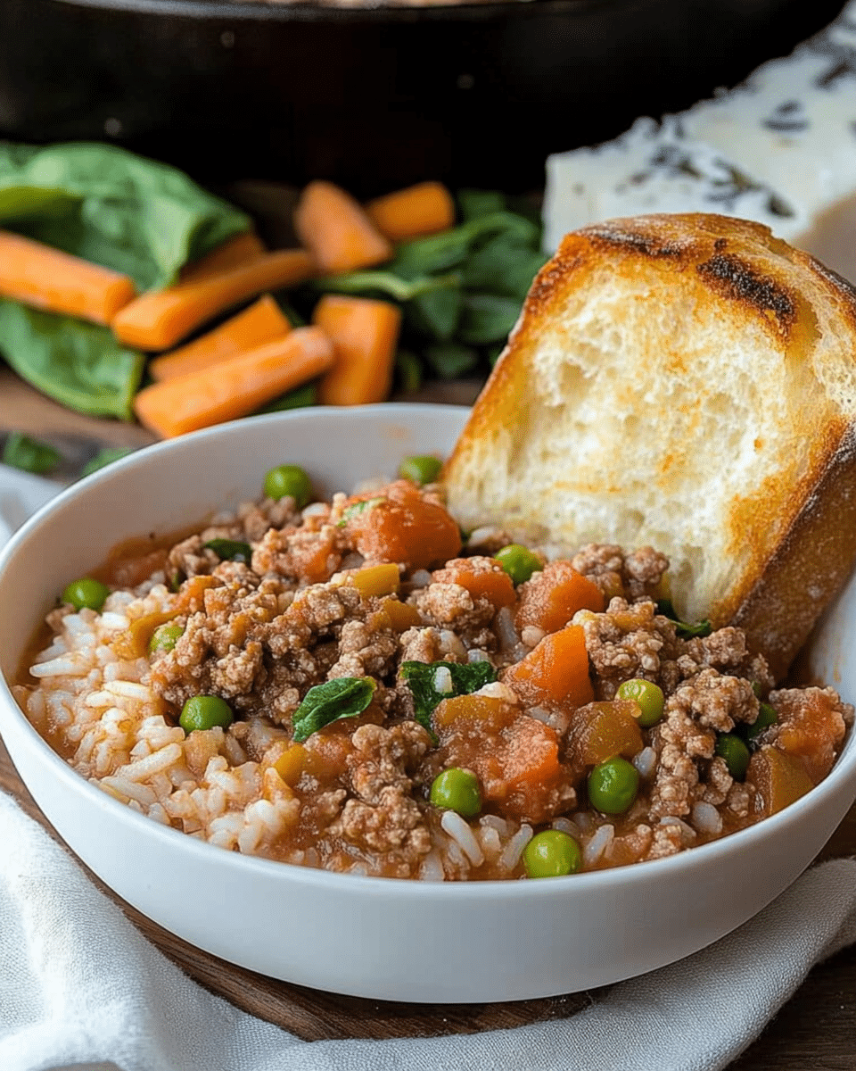 Italian Beef and Rice Skillet