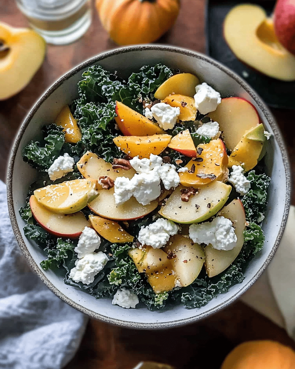 Fall Kale Salad with Maple Tahini Dressing