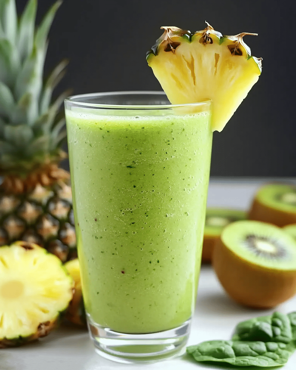 Kiwi Pineapple Spinach Smoothie