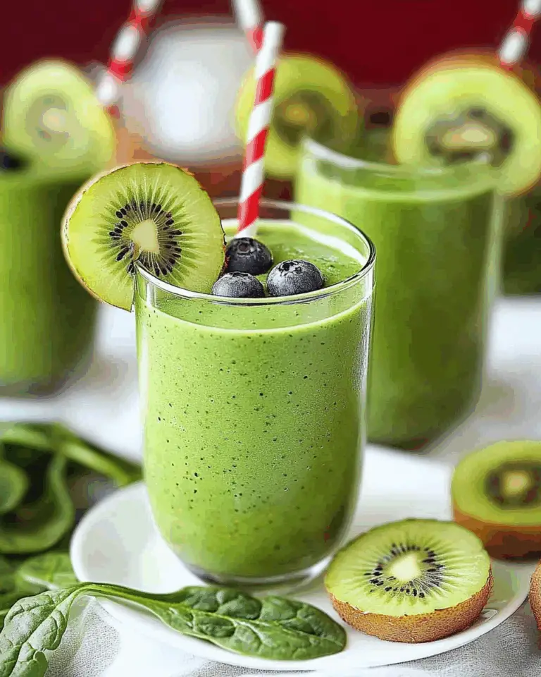 Kiwi Pineapple Spinach Smoothie