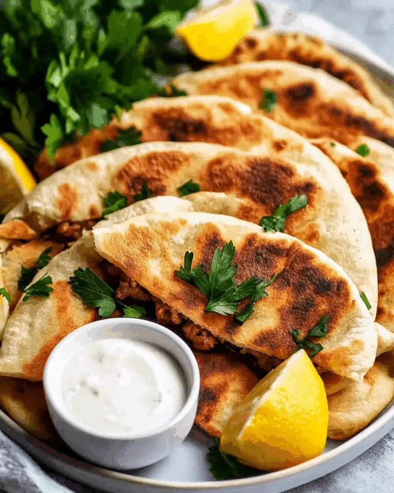Arayes (Lebanese Meat Stuffed Pita)