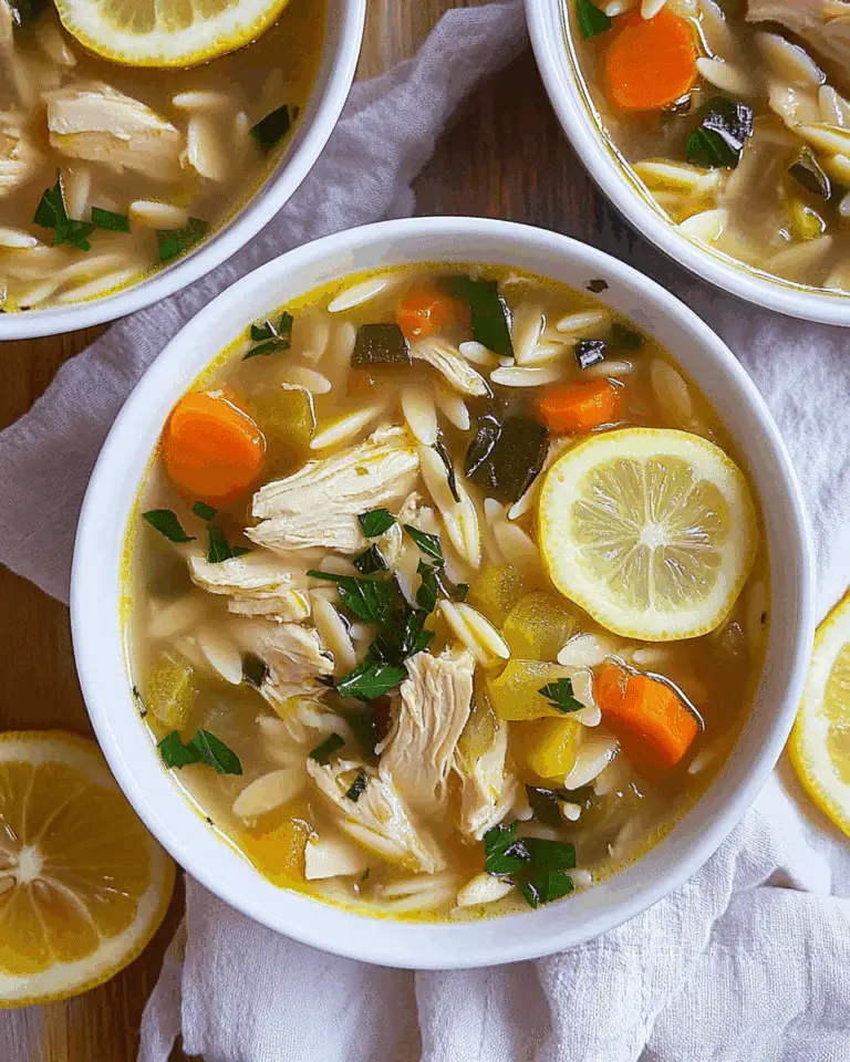 Lemon Chicken Orzo Soup