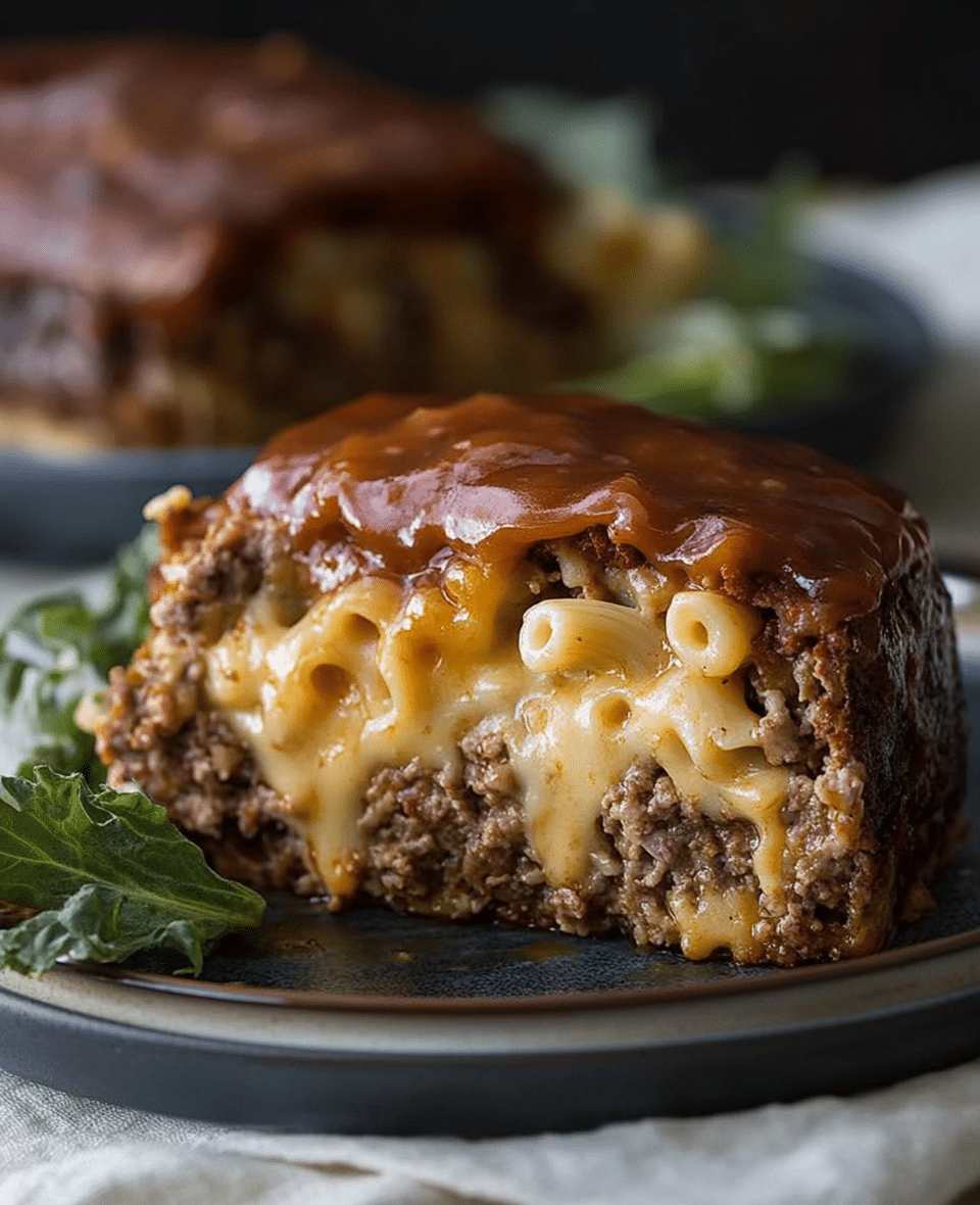 Macaroni Cheese Stuffed Meatloaf