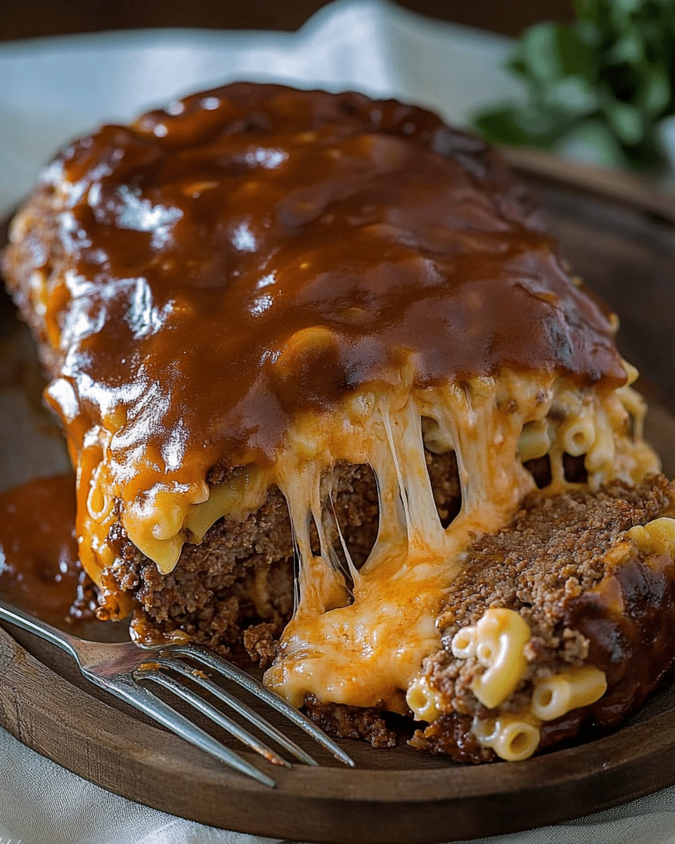 Macaroni Cheese Stuffed Meatloaf