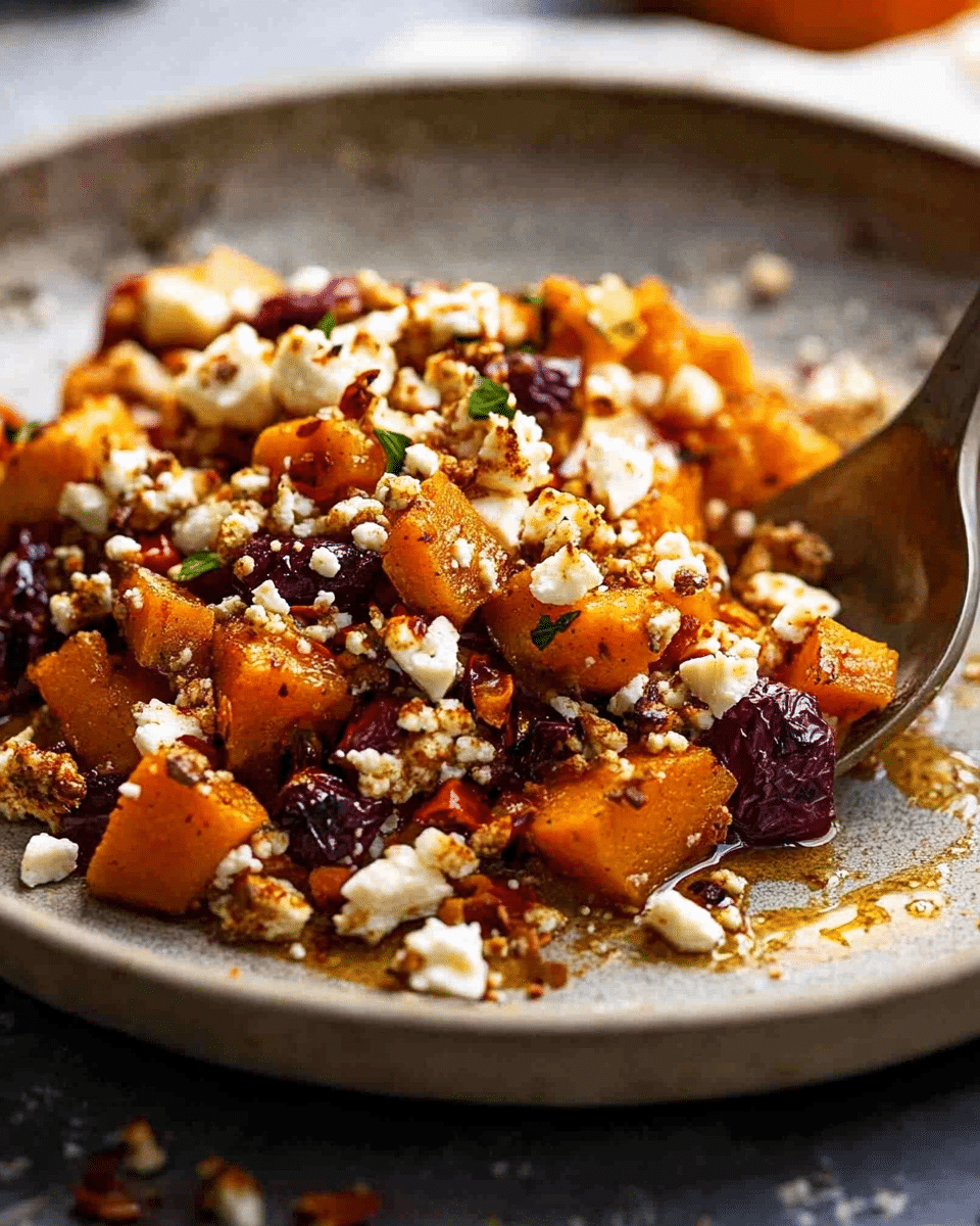 Maple Roasted Pumpkin with Chili and Feta