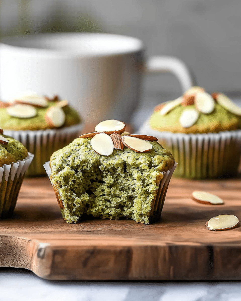 Almond Matcha Muffins