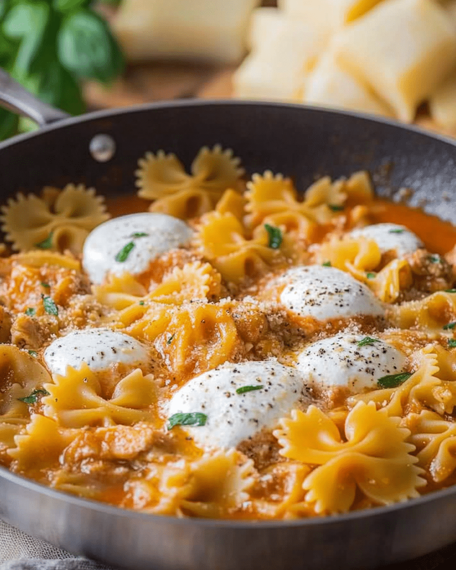 One Skillet Polka Dot Lasagna