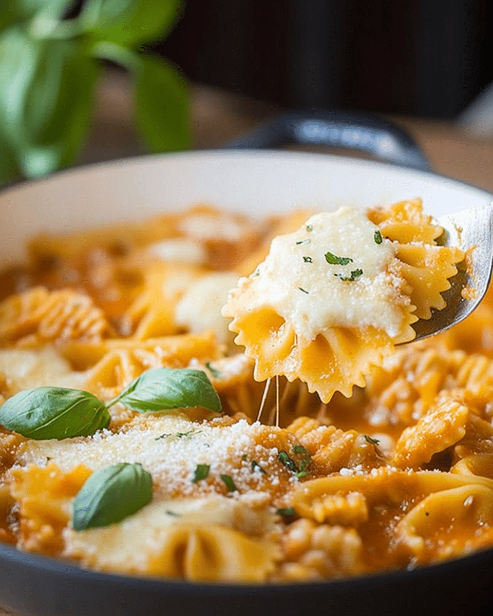 One Skillet Polka Dot Lasagna