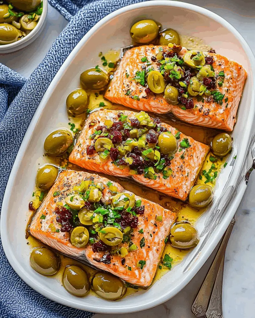 Pan-Seared Salmon with Olives