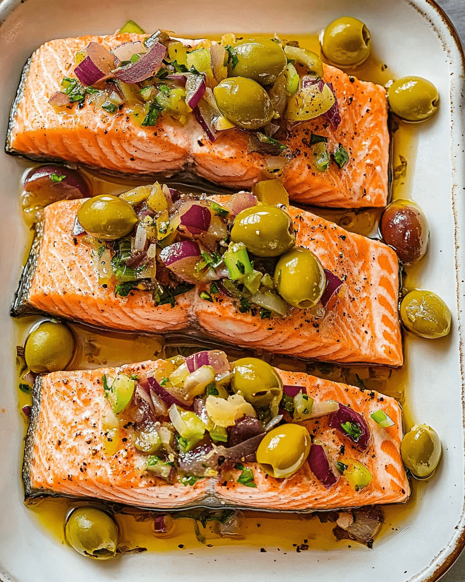 Pan-Seared Salmon with Olives