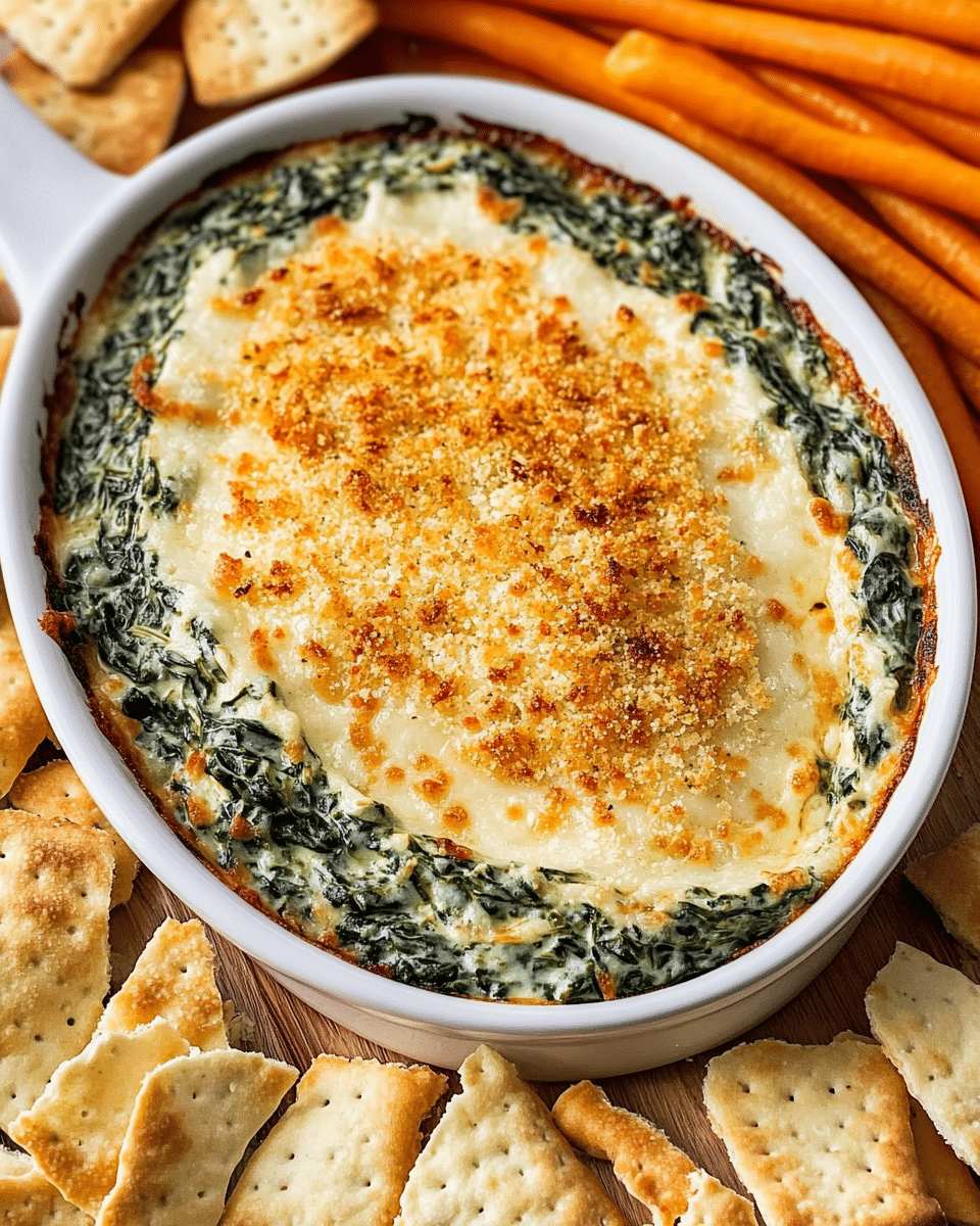 Parmesan Crusted Spinach Dip