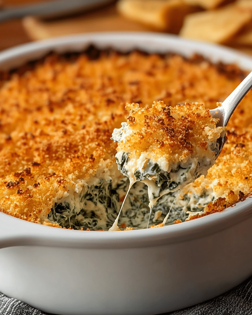 Parmesan Crusted Spinach Dip