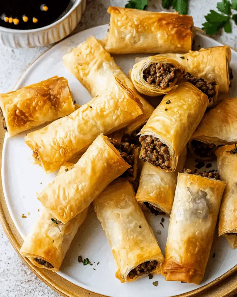 Phyllo Rolls with Ground Beef