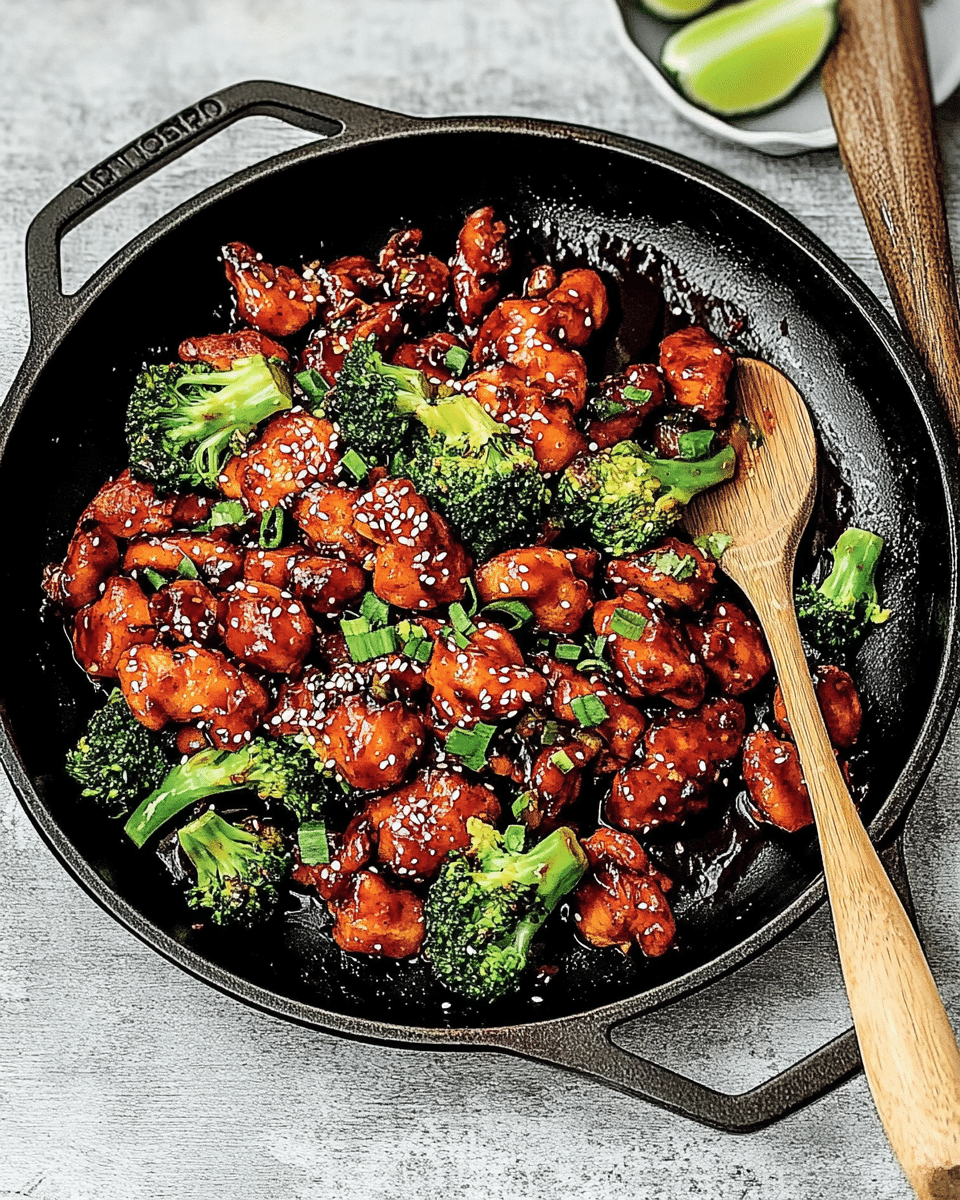 Sesame Chicken and Broccoli