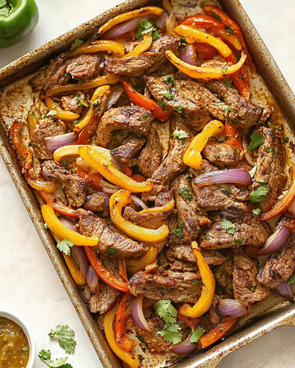 Sheet Pan Steak Fajitas