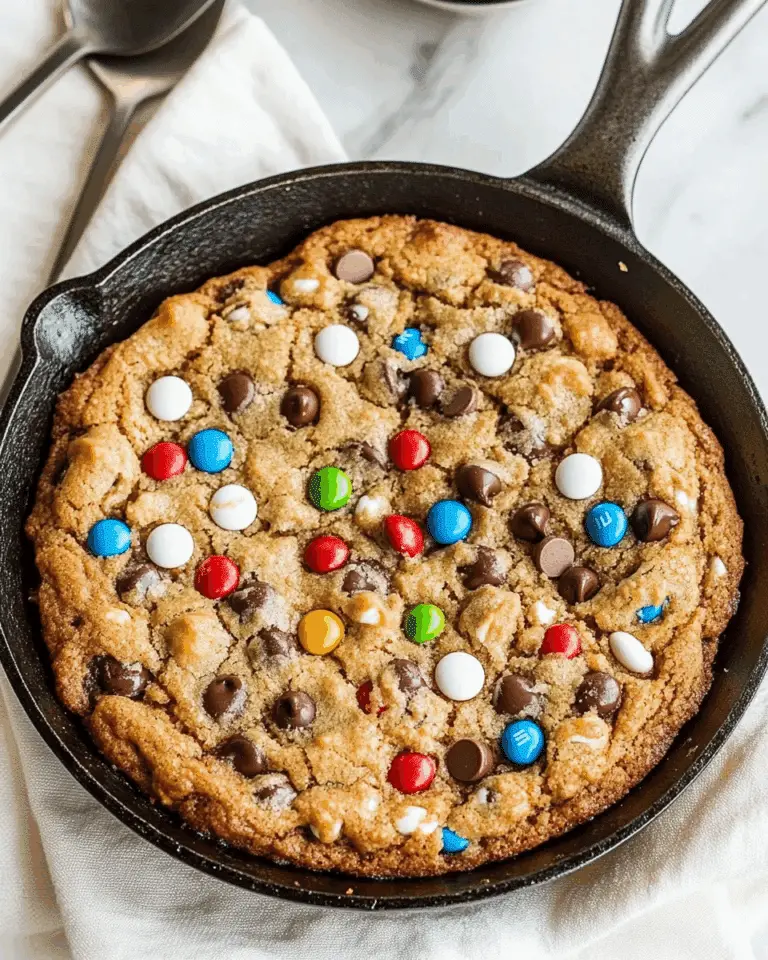 One Skillet Fully Loaded Chocolate Chip Cookie