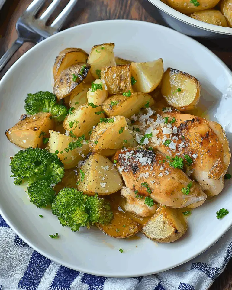 Slow Cooker Garlic Parmesan Chicken and Potatoes