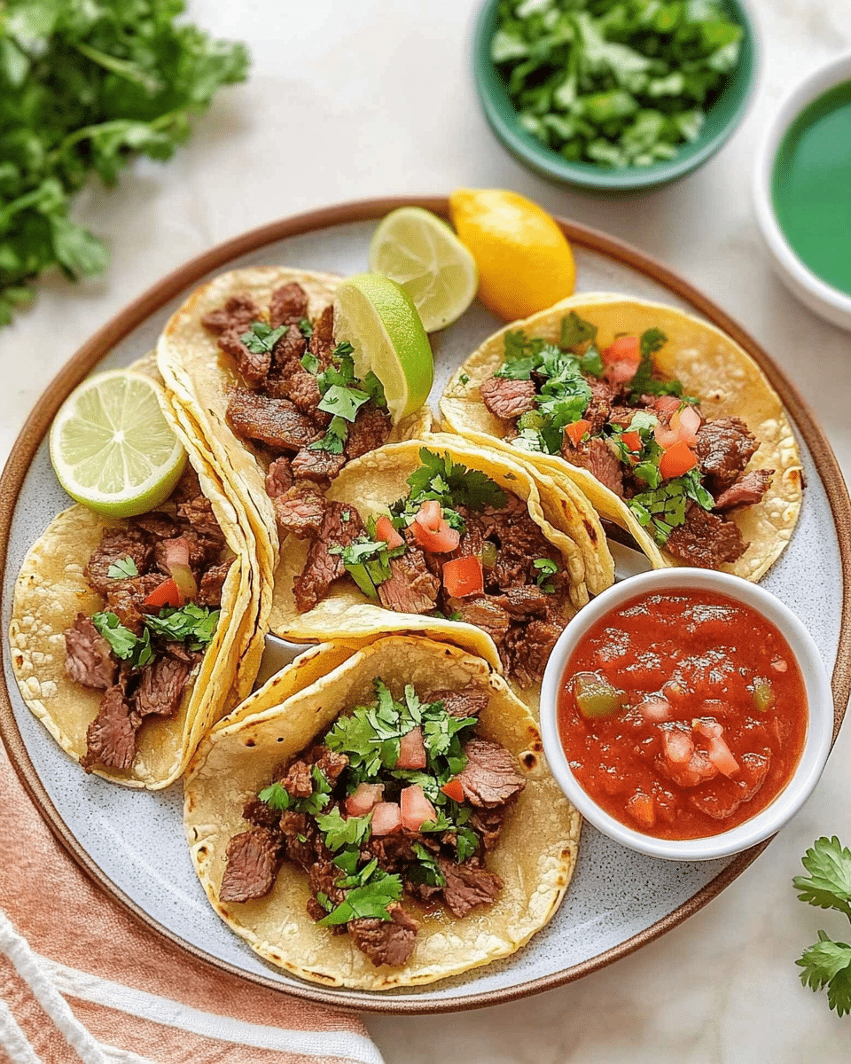 Street Tacos with Marinated Skirt Steak