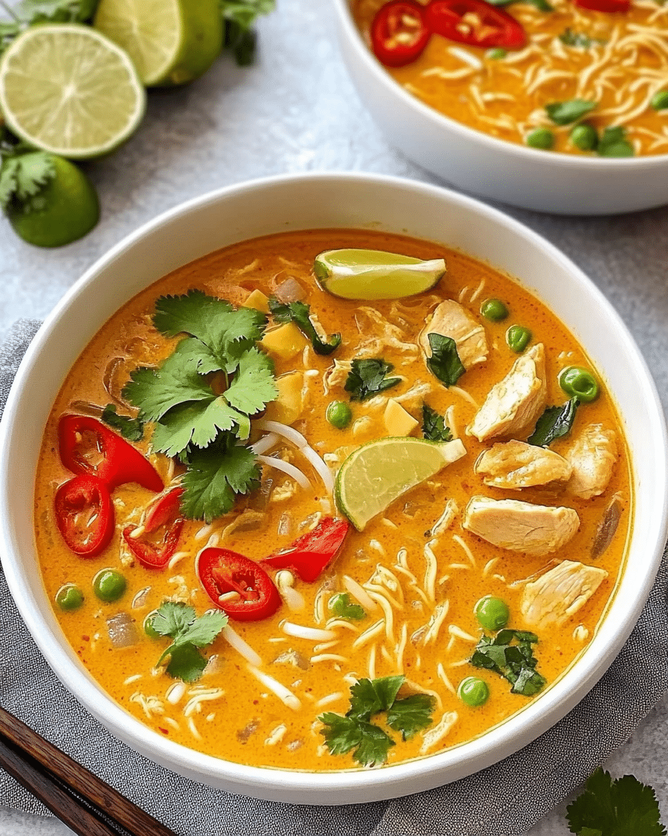 Thai-inspired Red Curry Noodle Soup with Chicken