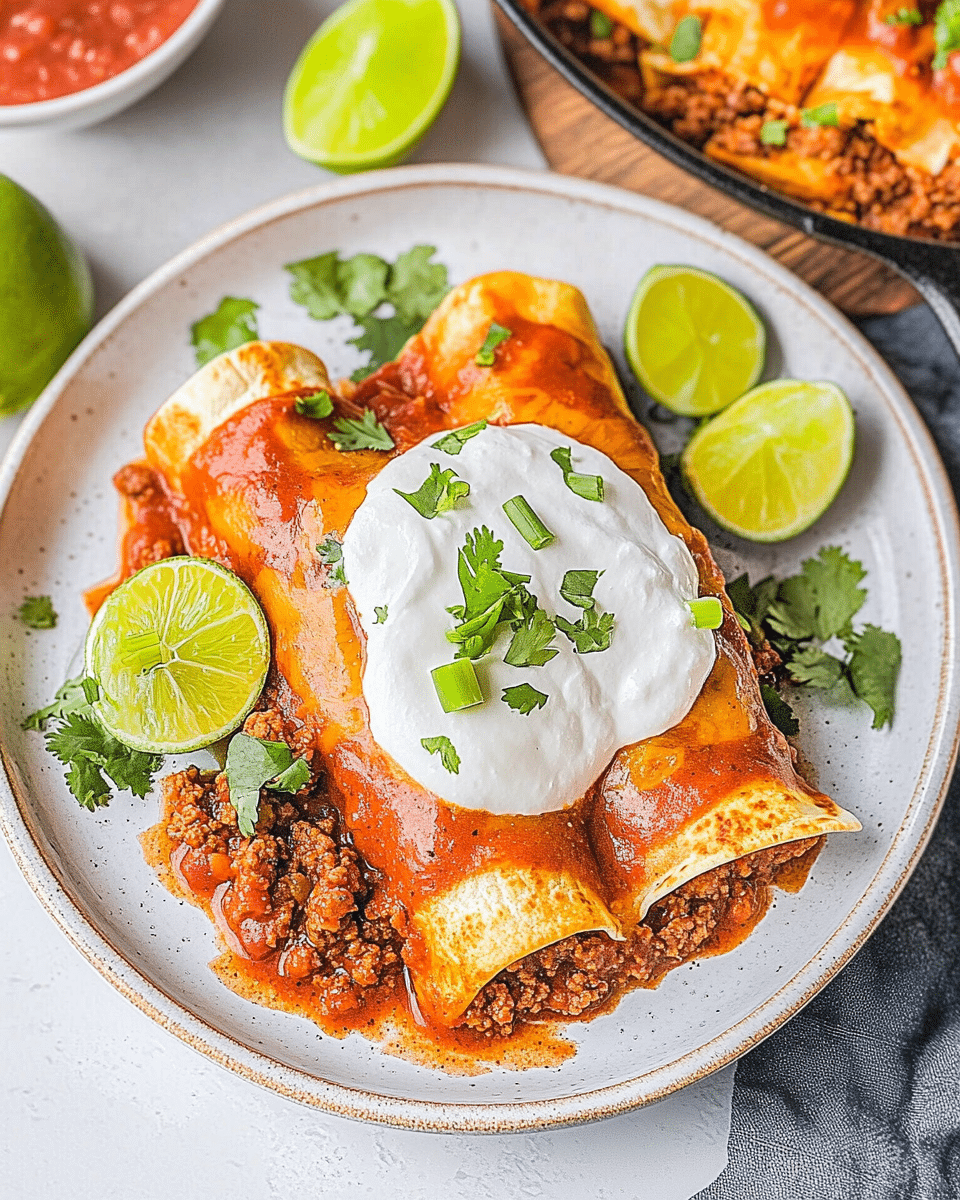 Easy Beef Enchiladas