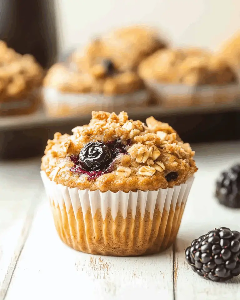 Blackberry Muffins with Pecan Oat Streusel