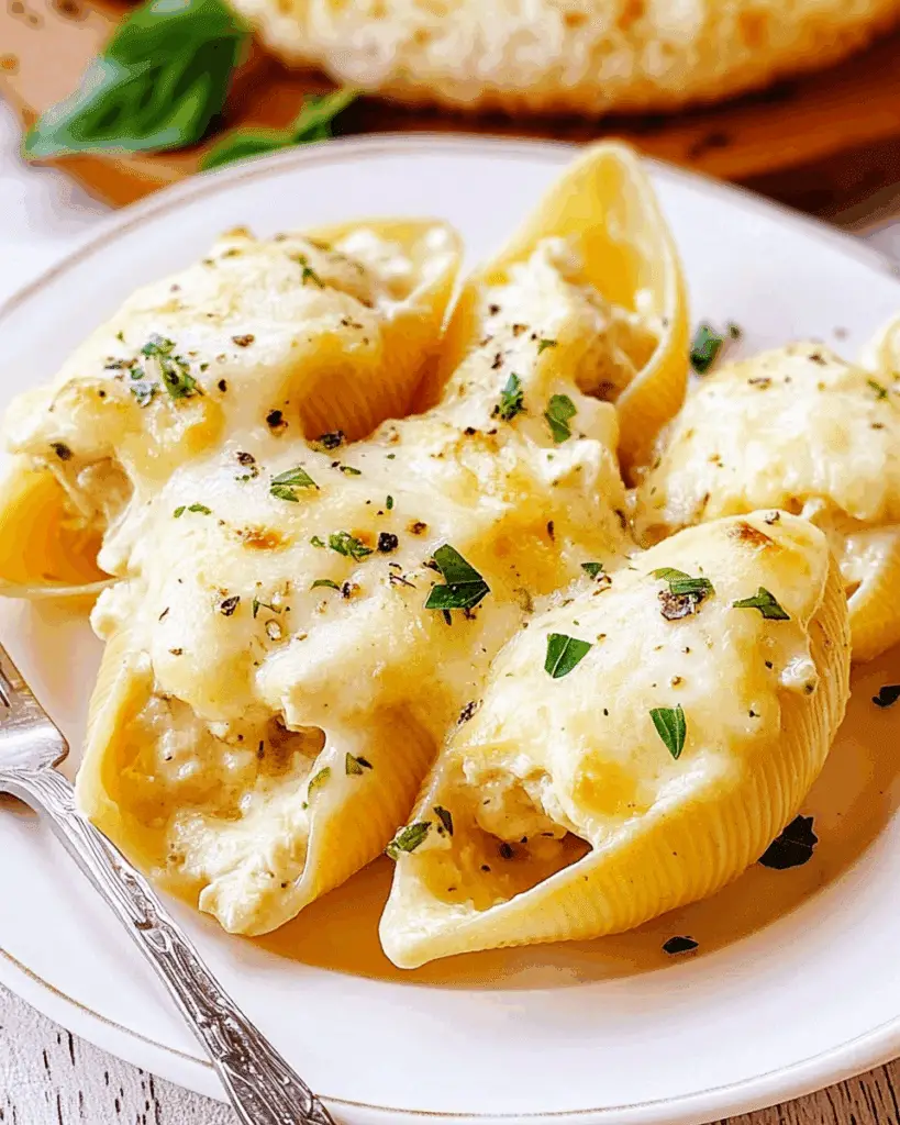 Chicken Alfredo Stuffed Shells