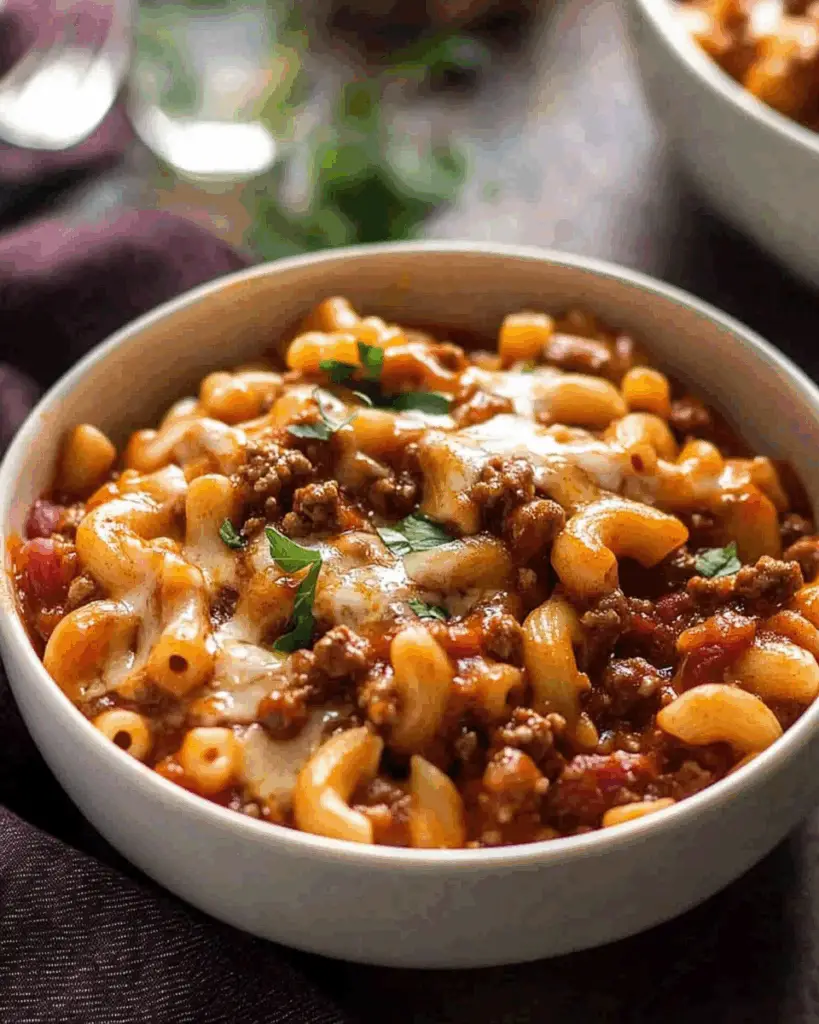 One Pot Chili Mac and Cheese