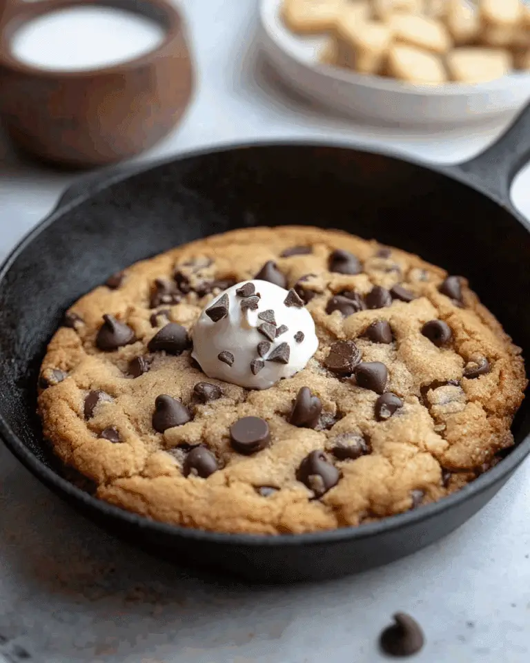 Keto Skillet Chocolate Chip Cookie